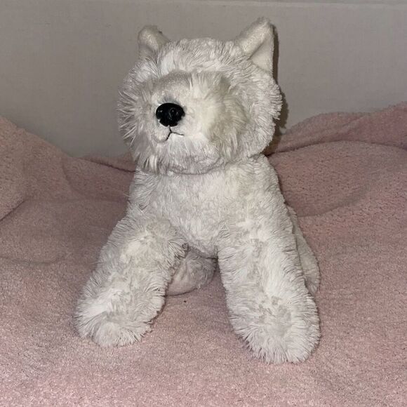 Aurora White 10” White Westie West Highland Terrier Soft plush dog doggie - Picture 8 of 8